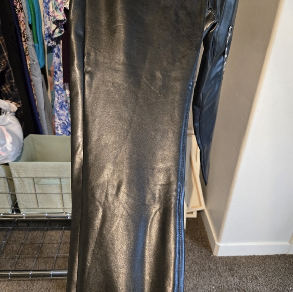 Torrid, sz 16,Black Faux Leather High-Rise Pants - Picture 6 of 6